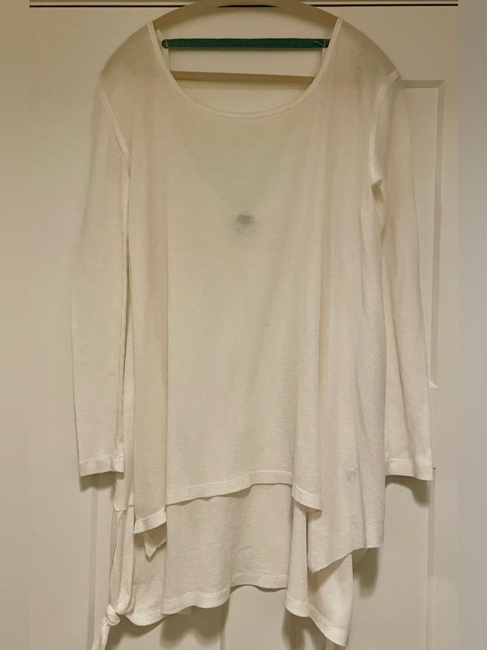 We The Free Cream Long-Sleeve Asymmetric Tunic Top
